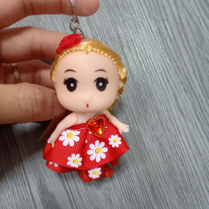 Búp Bê Chibi Giá Rẻ Cao 10 cm kèm đồ ,có móc khoá treo túi xách, balo, chìa khoá