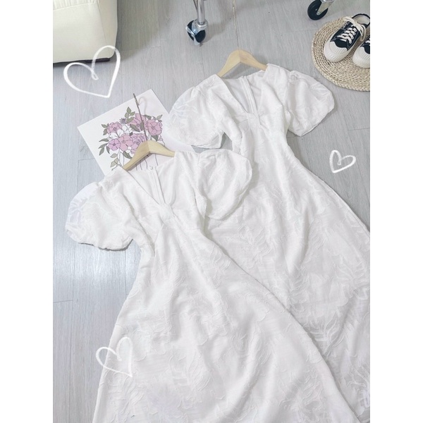 ĐẦM DỰ TIỆC REN CHIẾC LÁ JISOO DRESS