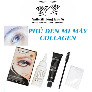 Phủ đen mi, phủ đen mày, nhuộm đen mi, mày collagen