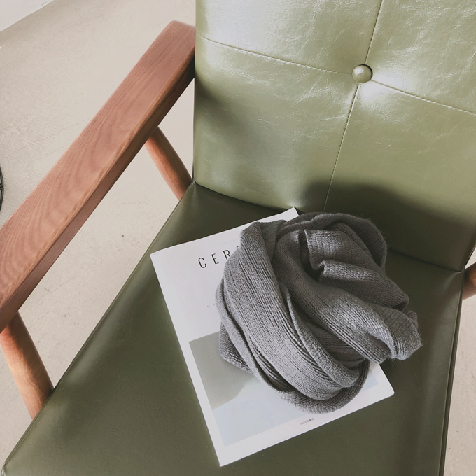 Khăn Choàng Cổ IFNICEFUTURE Màu Trơn Phong Cách Hàn Quốc Thời Trang Nam Nữ