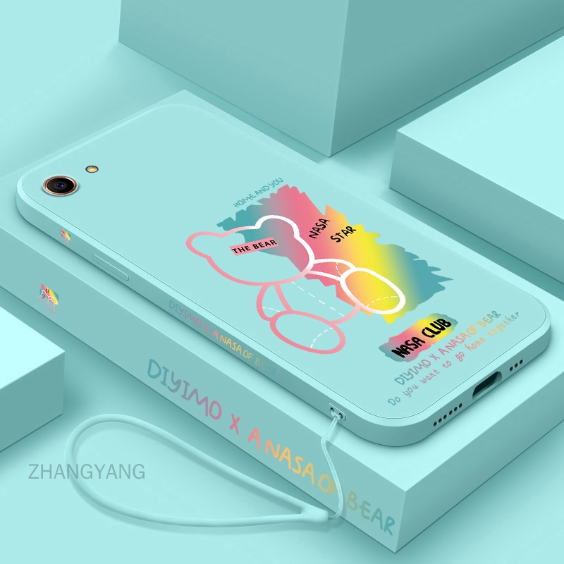 Ốp Điện Thoại silicone TPU Thẳng Có Dây Đeo Cho oppo a83 f1s a71