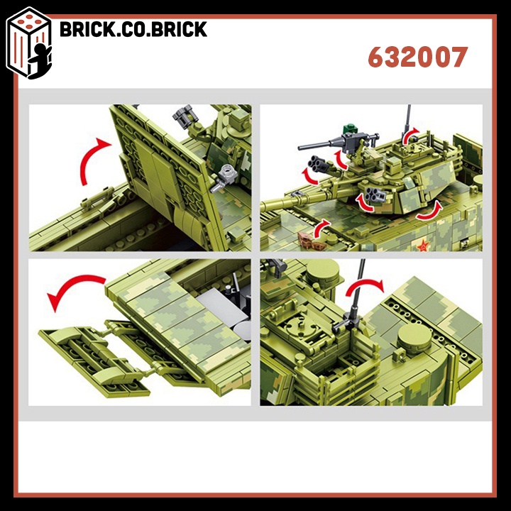 Xe Tăng Lội Nước ZBD-05 Type 05 Amphibious Thủy Quân Lục Chiến Mô hình Lắp ráp Quân Đội 632007