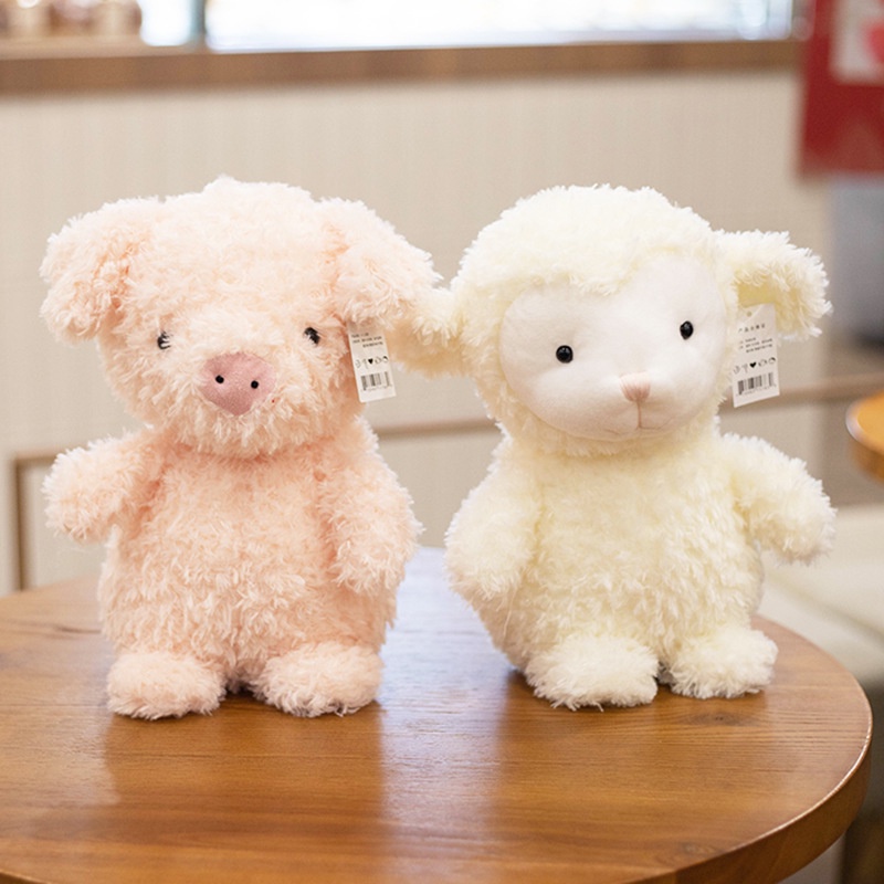 Thú Nhồi Bông Hình Heo/Thỏ/Cừu Cỡ Nhỏ Dễ Thương Dùng Làm Quà Tặng Sinh Nhật Cho Bé