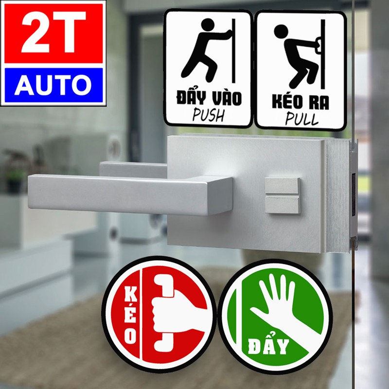 BỘ 2 LOGO STICKER TEM ĐẨY VÀO- KÉO RA DÁN CỬA, PUSH PULL GẮN CỬA, BIỂN KÉO ĐẨY | BigBuy360 - bigbuy360.vn