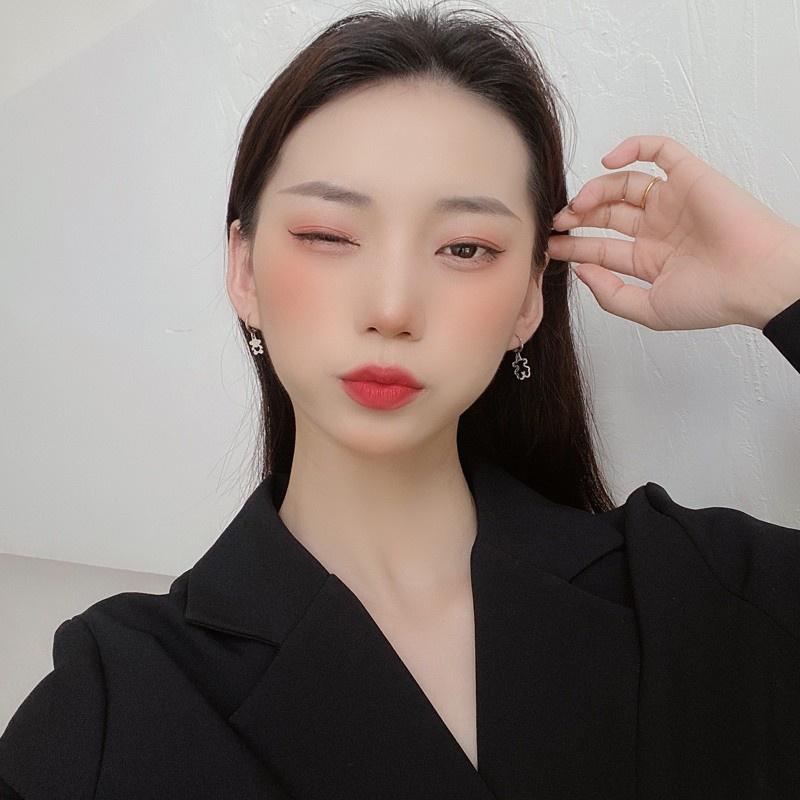 Khuyên Tai Kim Loại Hình Gấu Dễ Thương Sáng Tạo