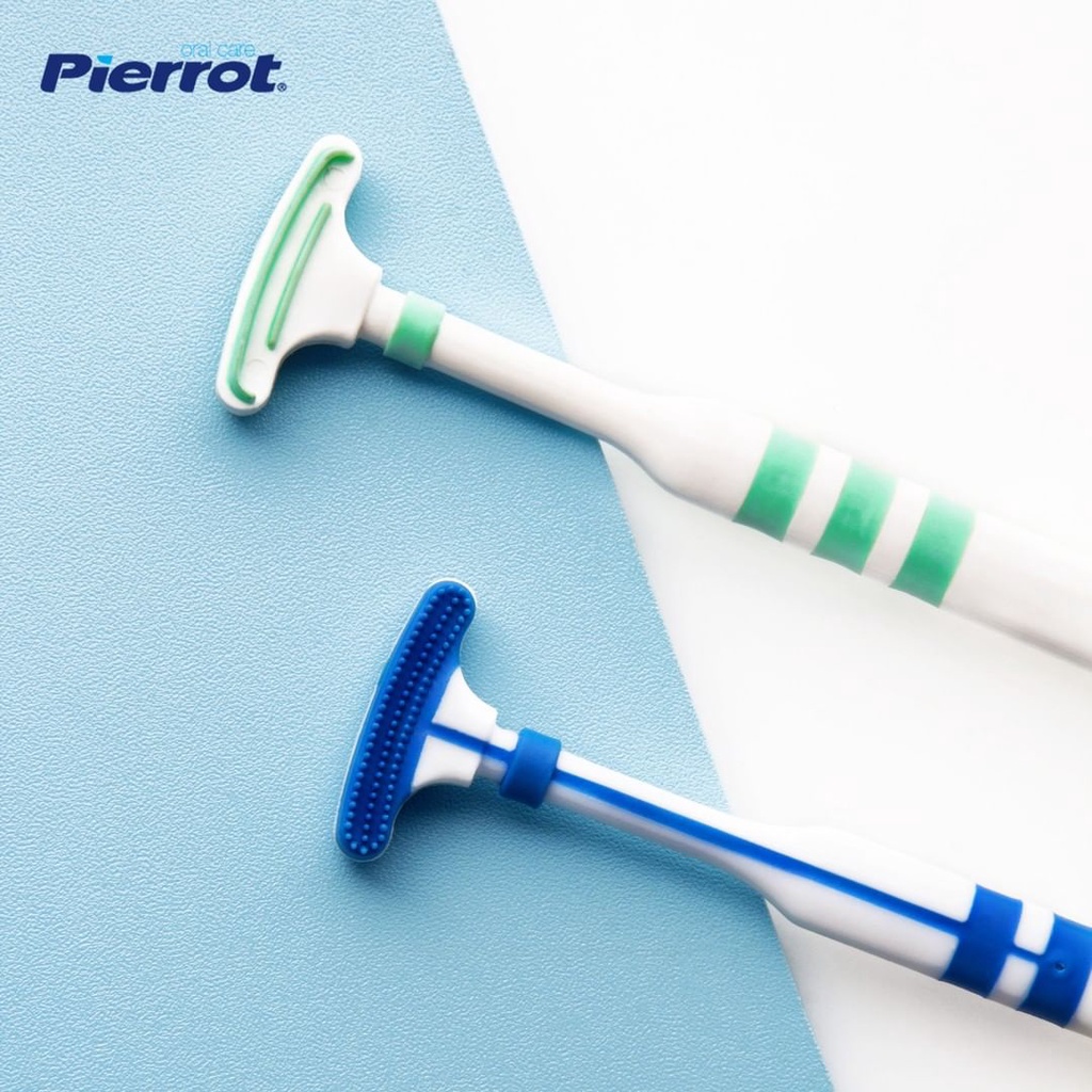 Dụng cụ cạo lưỡi, vệ sinh lưỡi PIERROT giúp giảm hôi miệng, không gây buồn nôn, dụng cụ nạo lưỡi cao cấp
