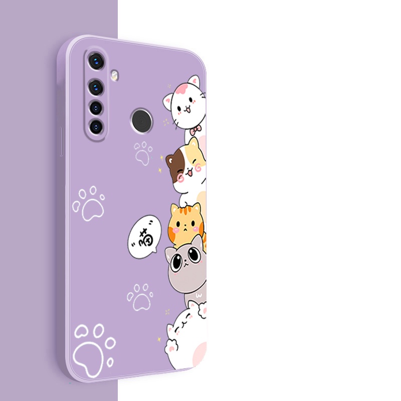 Ốp lưng  realme 5 realme c3 realme 5i realme 6i realme 5 pro Ốp Điện Thoại Silicon Mềm Mịn Cho realme 5 realme c3 realme 5i realme 6i realme 5 pro DZMM01 viền vuông cute
