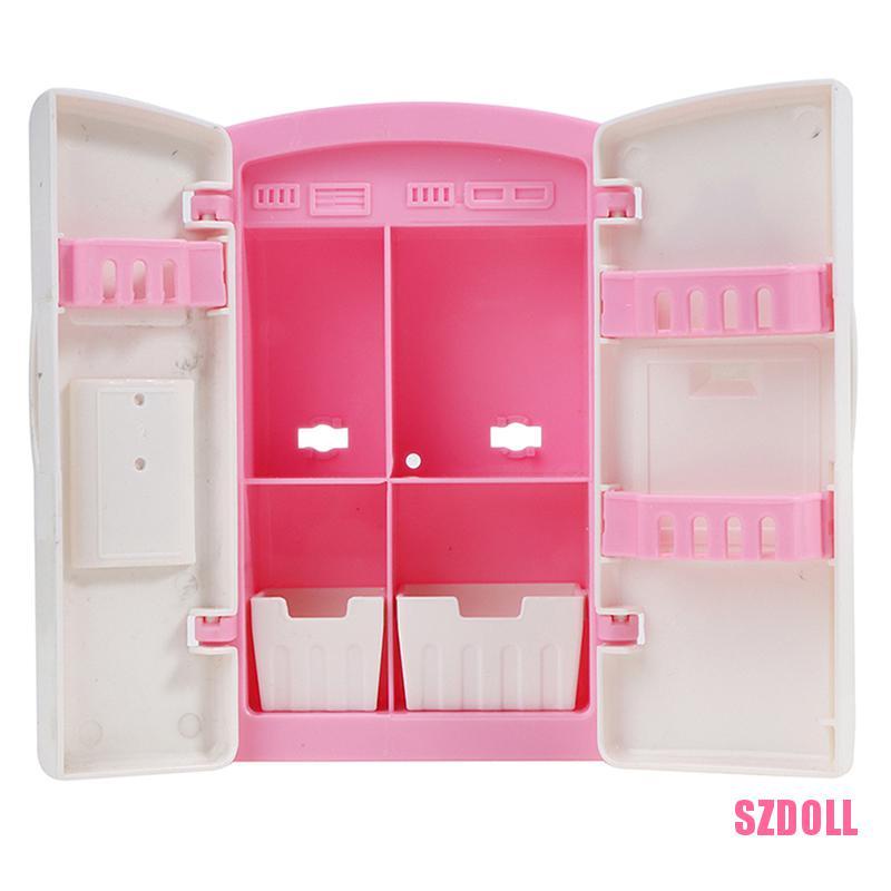 Tủ Lạnh Mini Bằng Nhựa Ts2Szdoll Tỉ Lệ 1/12 Trang Trí Nhà Búp Bê