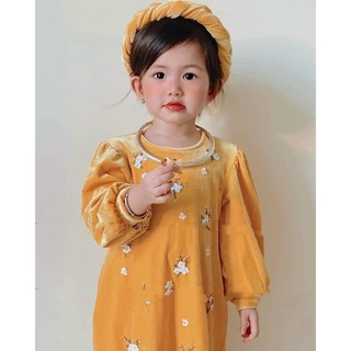 Áo dài nhung bé gái