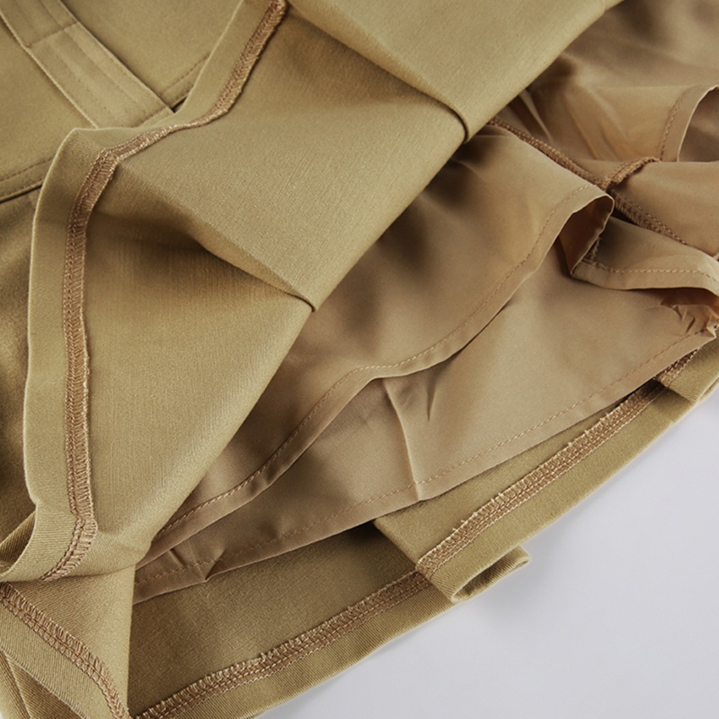 Chân Váy Kaki Ngắn Xếp Ly Thời Trang Hàn Quốc Dễ Thương Cho Nữ