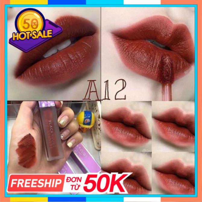 🎁 𝐒𝐚𝐥𝐞 𝟓𝟎%🎁 Son Black Rouge A12 😍𝑪𝒉𝒖𝒂̂̉𝒏 𝑪𝒉𝒊́𝒏𝒉 𝑯𝒂̃𝒏𝒈 😍 Son Màu Đỏ Nâu Trầm Siêu Hót | Thế Giới Skin Care
