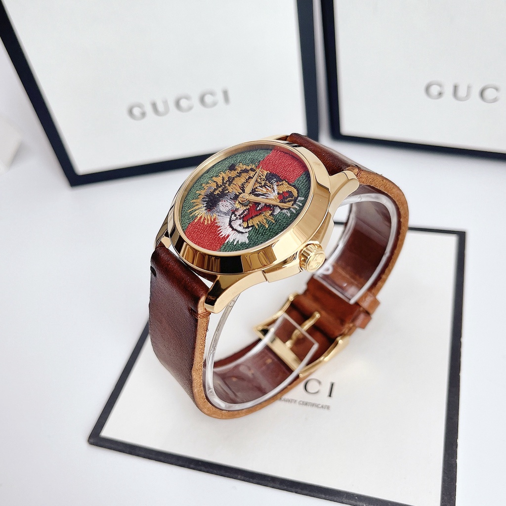 Đồng hồ nữ chính hãng Gucci G-Timeless-Máy pin-Kính cứng