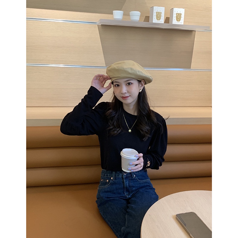 Mũ beret nữ Cá tính Hàn Quốc Nón nồi Hàn Quốc Có dây điều chỉnh Phong cách Cổ điển Retro Vintage Thời trang
