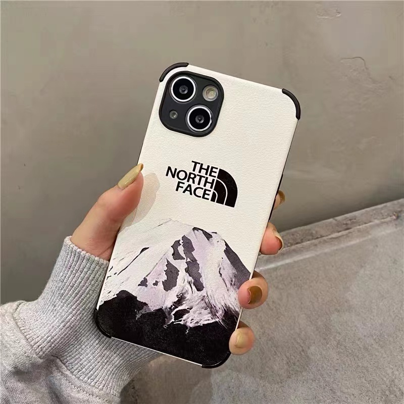 THE NORTH FACE Ốp Lưng Da Họa Tiết Núi Tuyết Cho iphone 13 Pro Max i13 13pro 11 Pro Max i11 X XR Xs Max 7 plus 8 plus 12Pro 12 Pro Max 6 plus 6s plus
