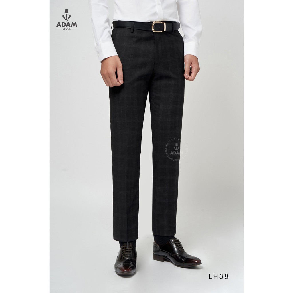QUẦN ÂU NAM ADAM STORE ĐEN KẺ QLH38