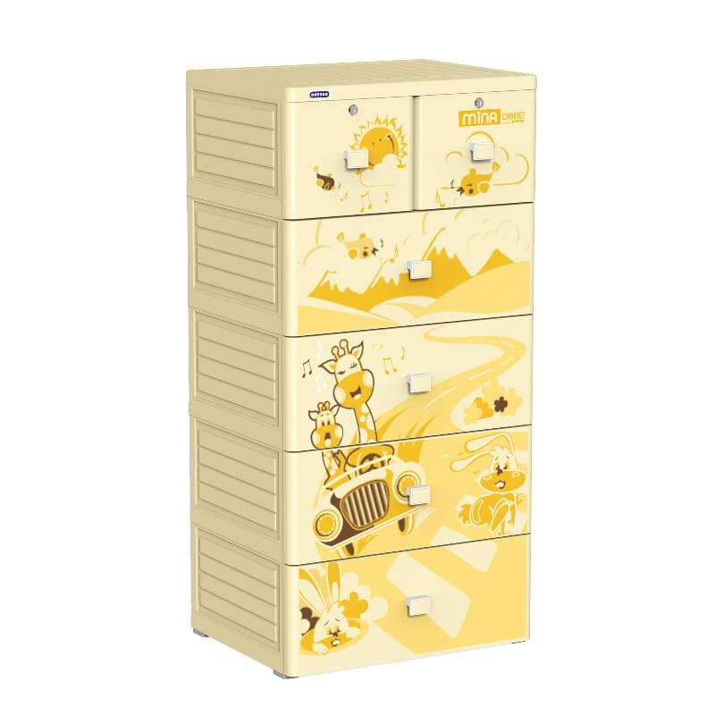Tủ nhựa 5 tầng chim xanh Duy Tân 60*48*124cm