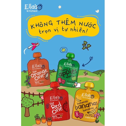 Hoa quả nghiền hữu cơ Ella's Kitchen ( Air UK) date 2023