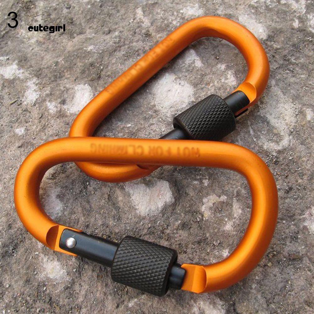 Móc khóa Carabiner chữ D bằng hợp kim nhôm tiện dụng