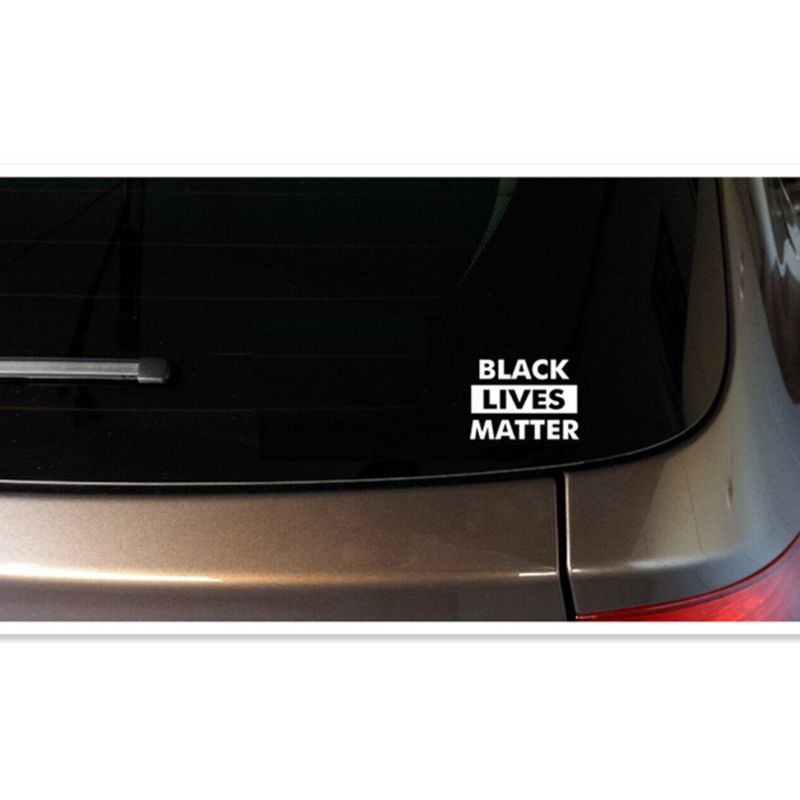 Đề Can Dán Trang Trí Xe Hơi / Xe Tải / Laptop Họa Tiết Chữ Black Lives Matter Màu Đen Phản Quang Cá Tính