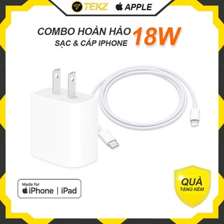 Combo Củ Sạc Và Dây Cáp iPhone, iPad Sạc Nhanh Công Suất 18W Bảo Hành 12 tháng