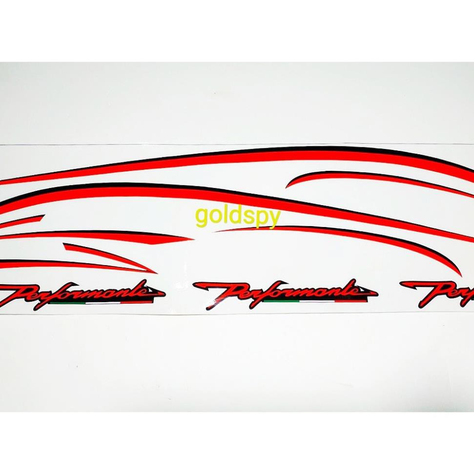 Tem Chỉ Đỏ Peforment Dán SH,Vision,SH Mode - Decal Trang Trí Xe Máy ( giá 1 bộ)  .Hàng đẹp loại 1