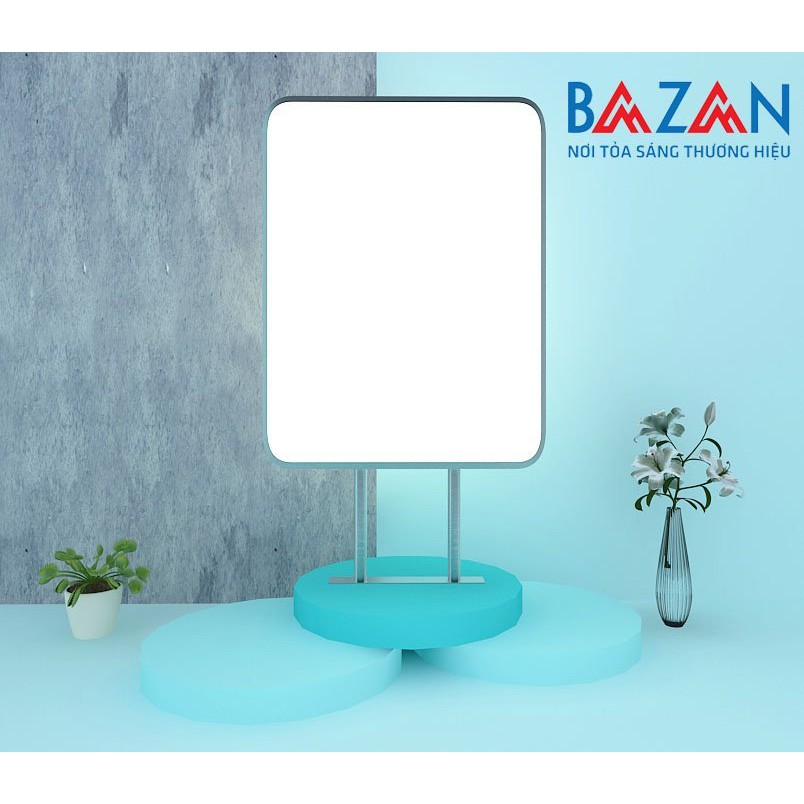 Hộp đèn quảng cáo mica hút nổi hình chữ nhật