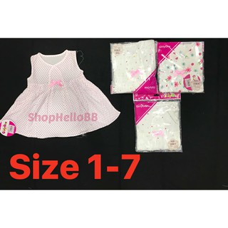 Đầm bông ngắn cổ tim GirlyOne HelloBB DA 0657 (size 1-7 cho bé 6kg-20kg) khách chat với shop chọn màu