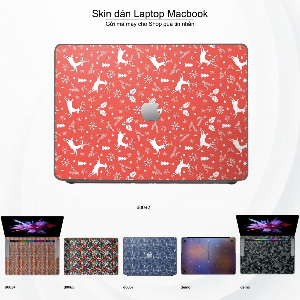 Skin dán Macbook mẫu Sticker họa tiết (đã cắt sẵn, inbox mã máy cho shop)