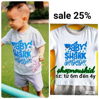 (Lapomme)Bộ cộc tay BABY SHARK