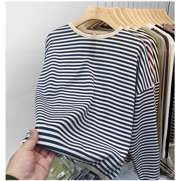 Áo Sweater Tay Rộng Kẻ Sọc Thời Trang Mùa Thu Cho Nữ 45746