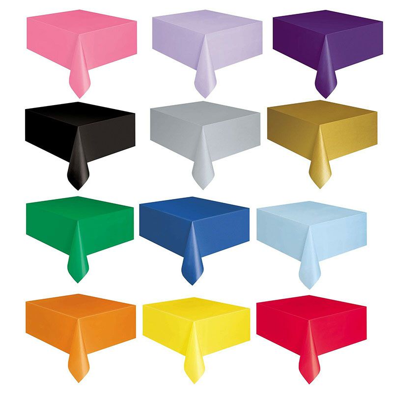 15 Colours 137*274cm disposable plastic party wedding tablecloth set catering meal tableware table cloth rectangular