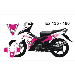 Tem Trùm Exciter 135 Helo Kitty Trắng Hồng-180