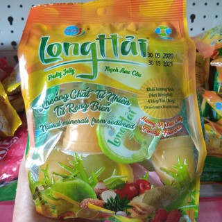 Thạch rau câu Long Hải hương vị trái cây túi 416g (16 cốc x 26g)