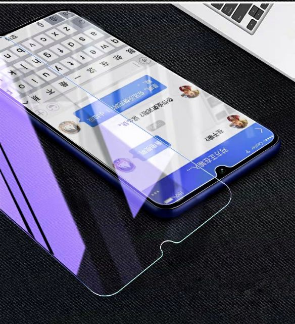 Cường lực Oppo Realme 5 / 5i  tím chống tia UV hại mắt 9H /2.5D ( tặng keo mép )