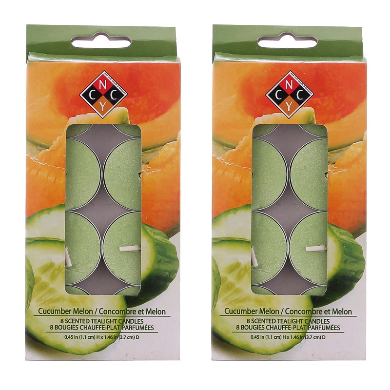 Bộ 10 hộp 80 nến tealight thơm cao cấp hương Cucumber Melon NYCandle FtraMart  NYC9987-10XL (Xanh lá nhạt)