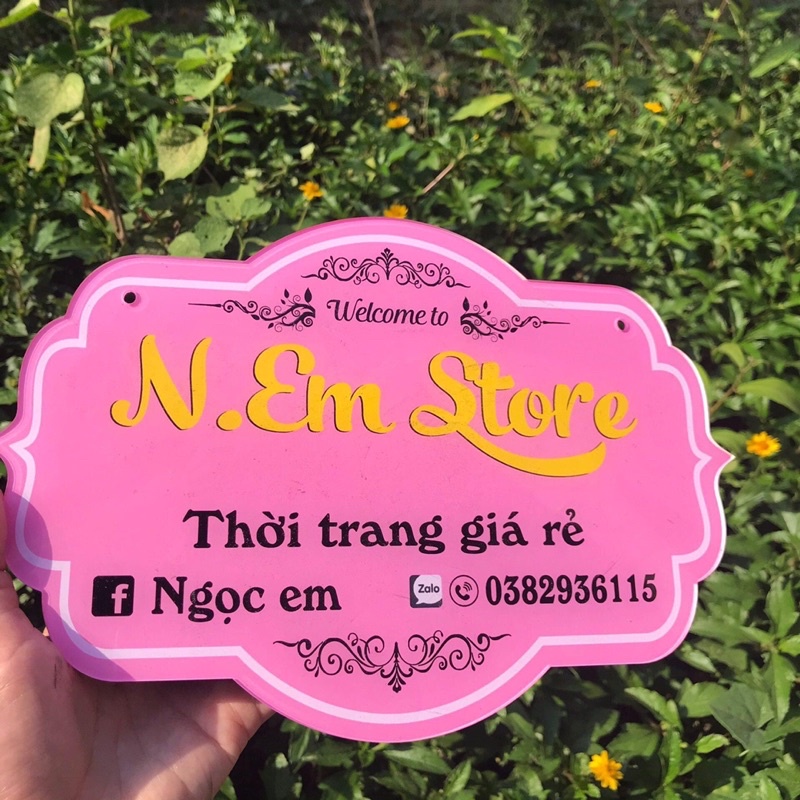 Bảng hiệu shop in hình ghi chữ theo yêu cầu