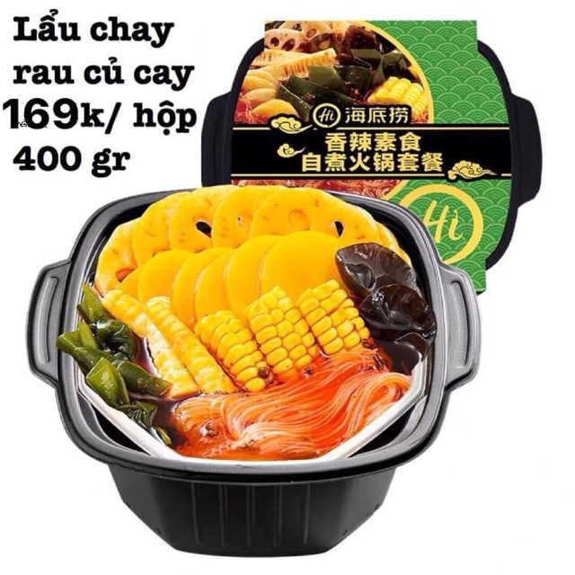 Lẩu chay tự sôi rau củ cay