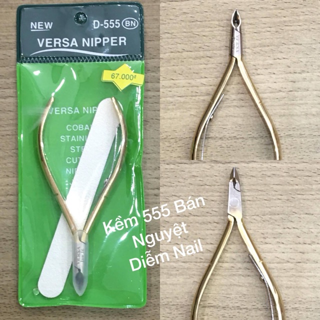 Combo 5 cây Kềm Cắt Da Thép Không Rỉ D555-BN + 1 Cây kềm Cắt Móng versa Nipper (tặng kèm 5 cây dũa) giá 265k