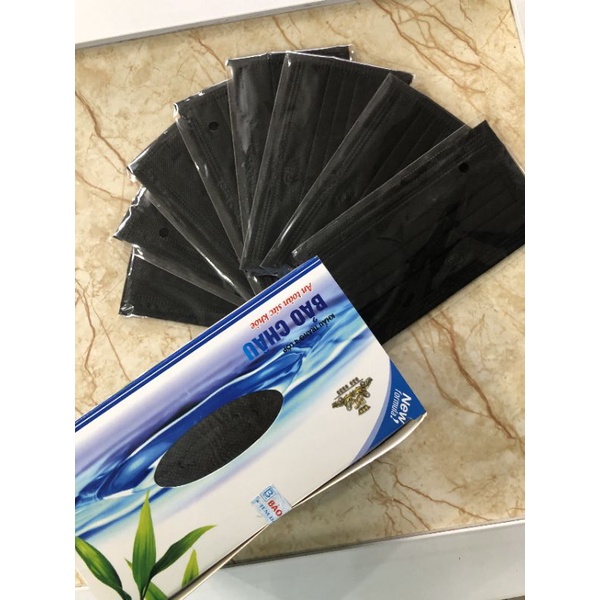 Hộp 50 túi khẩu trang  Bảo Châu 4 lớp, hàng xịn sò 1 cái/1 túi