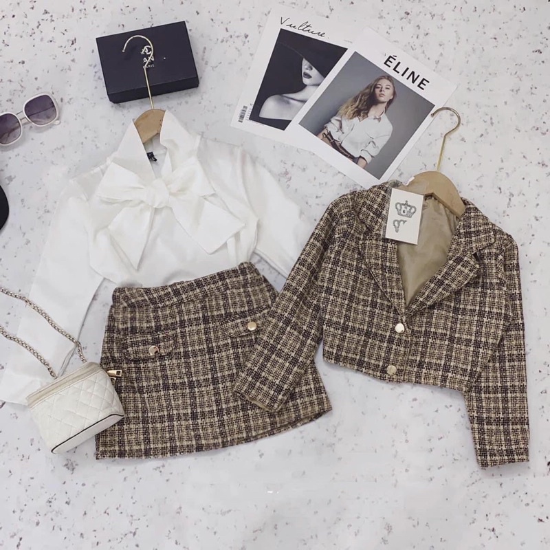 Set vest dạ cho bé