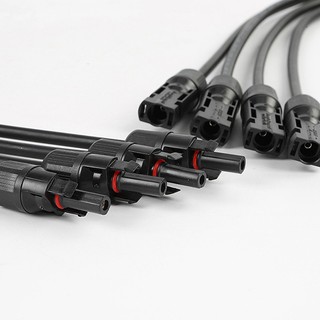 Cặp Jack kết nối phân nhánh chữ Y MC4 4 đầu ra 1 M/M/M/M/F và F/F/F/F/M cút nối chuyên dụng cho cáp năng lượng mặt trời