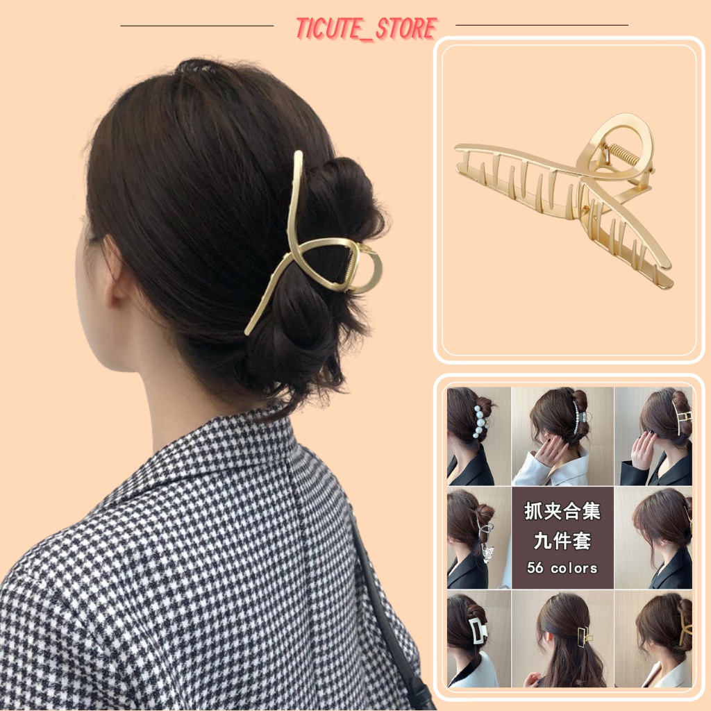 Cặp tóc càng cua, Cặp tóc càng cua cỡ lớn phong cách Hàn Quốc nhà TICUTE_Accessory