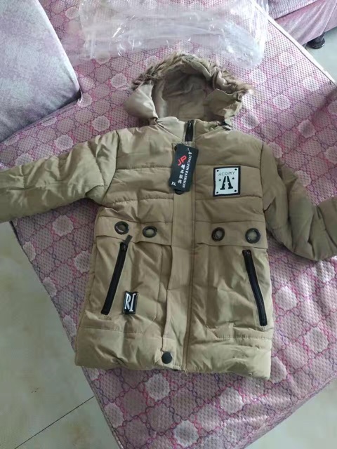 Áo Khoác Phao Dáng Dài Bé Trai Và Thanh Niên 1m15-1m65