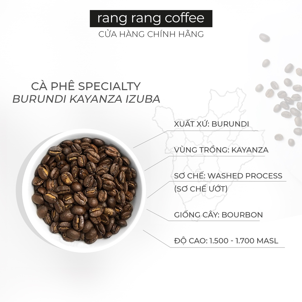 Cà Phê Specialty Burundi Kayanza Izuba Rang Rang Coffee 250g