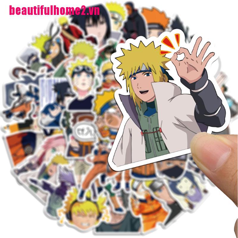 Set 50 Hình Dán Các Nhân Vật Trong Phim Hoạt Hình Naruto Chống Thấm Nước