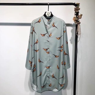 Đầm sơ mi Zara lụa