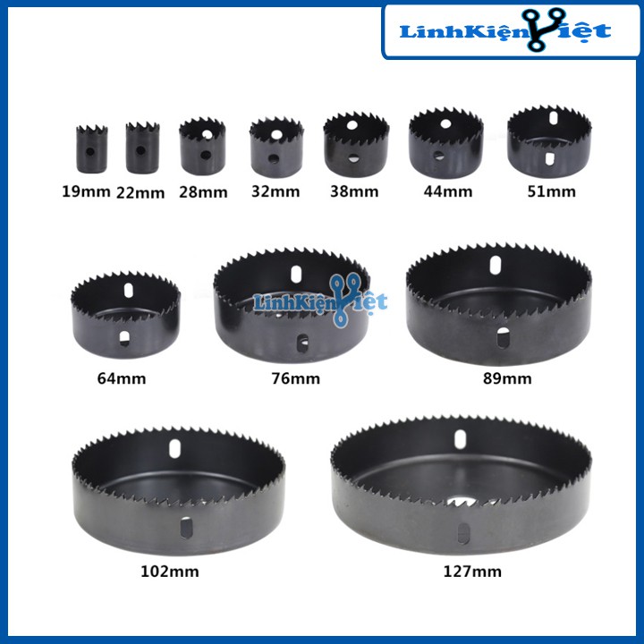 Bộ Khoét Lỗ Tròn-Tạo Lỗ Loa 15 Chi Tiết (Khoét Gỗ)