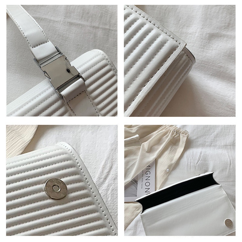 One Túi Đeo Vai Hình Vuông Màu Trơn Phong Cách Phương Tây Hàn Quốc 2022 Thời Trang Mùa Xuân