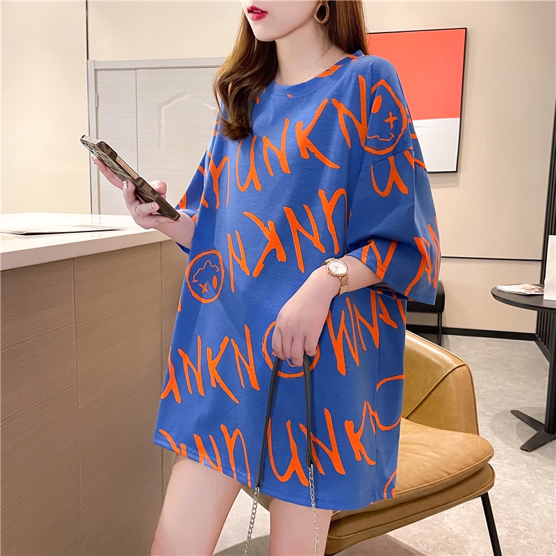 NRVP Áo thun tay ngắn cổ tròn phong cách Hàn Quốc thời trang mùa hè cho nữ 2022