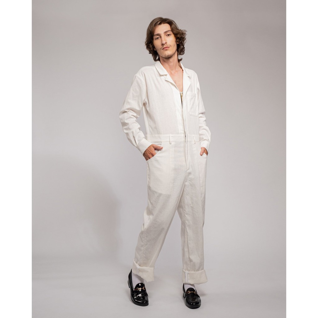 Jumpsuit Yvette Libby N'guyen Paris, Voyager, Nam, Màu Trắng